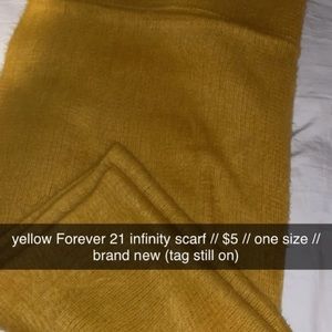 Yellow infinity scarf